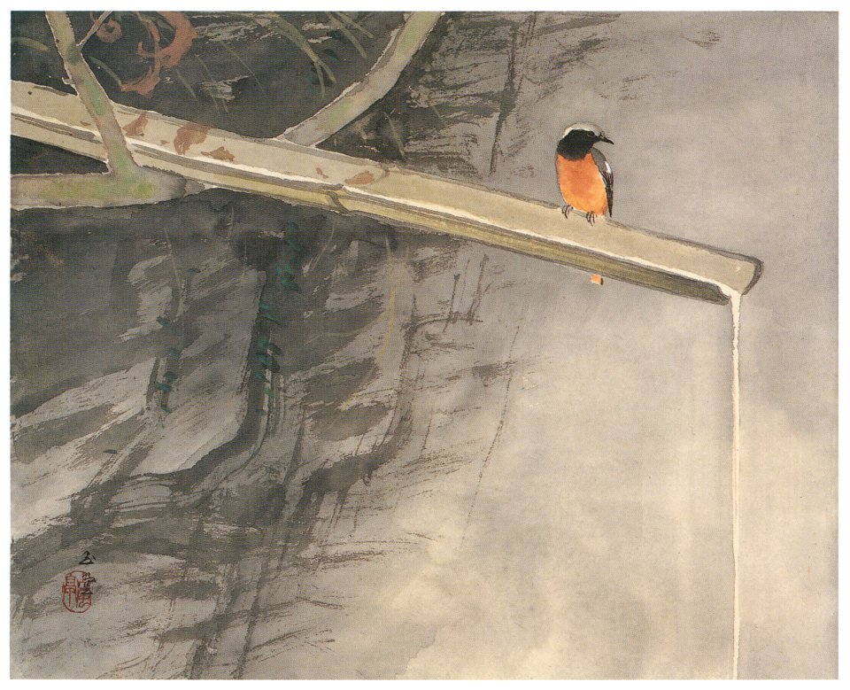 Kawai Gyokudō – A Old World Flycatcher [from The Exhibition of Kawai Gyokudō in memory of the 50th anniversary after his death]