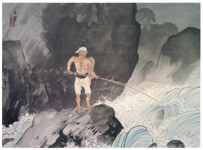 Kawai Gyokudō – Ayu Fishing [from The Exhibition of Kawai Gyokudō in memory of the 50th anniversary after his death]
