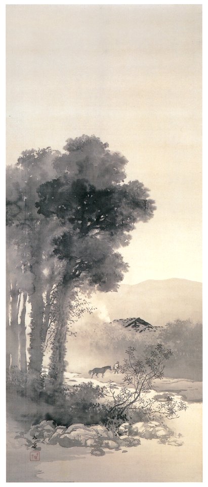 Kawai Gyokudō – Riverside in Cool Evening [from The Exhibition of Kawai Gyokudō in memory of the 50th anniversary after his death]