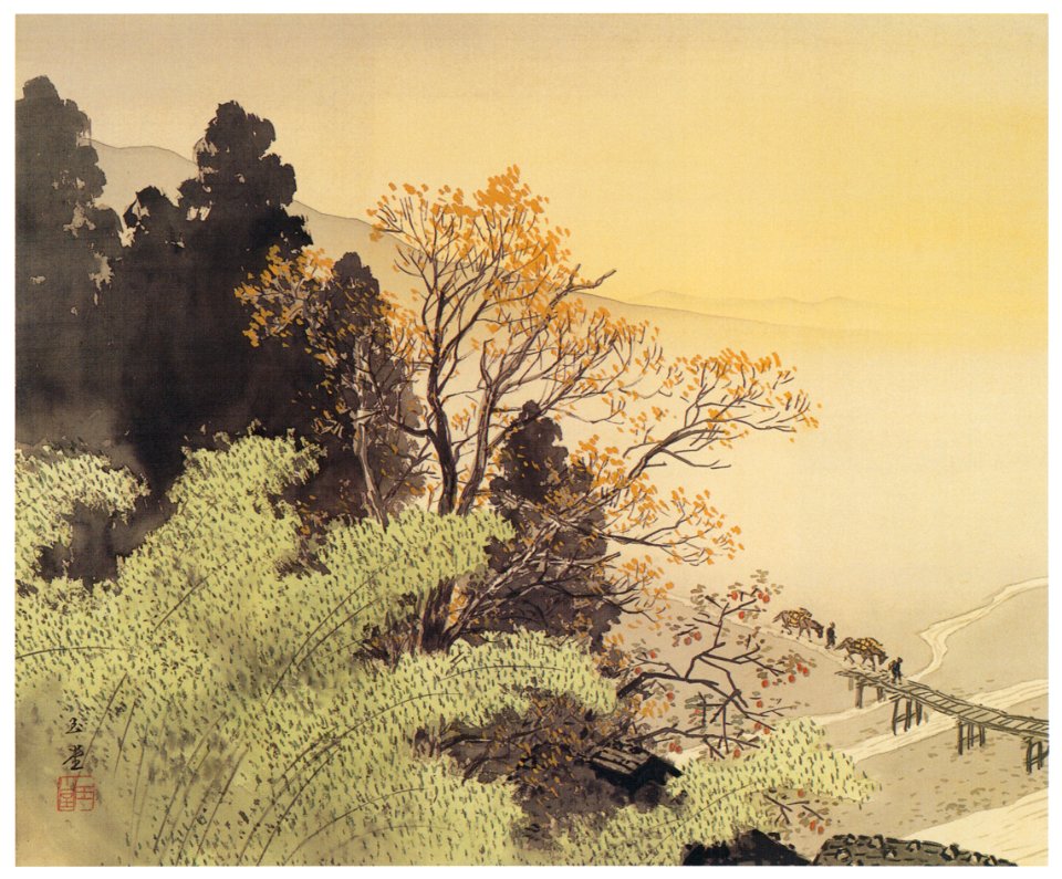 Kawai Gyokudō – Returning Home in Evening [from The Exhibition of Kawai Gyokudō in memory of the 50th anniversary after his death]