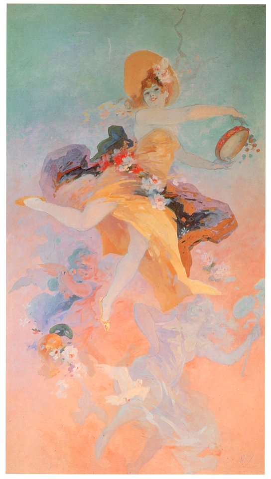 Jules Chéret – La danseuse au tambour de basque [from Jules Chéret]
