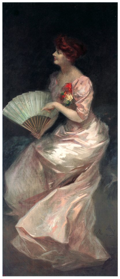 Jules Chéret – Portrait de la Baronne Vitta [from Jules Chéret]