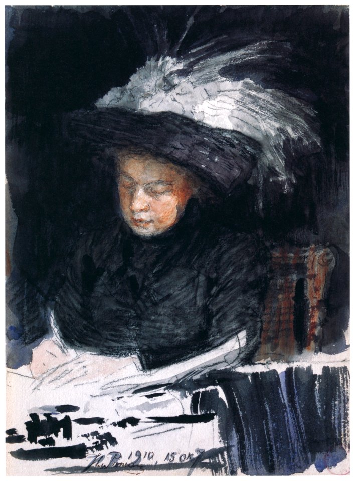 Ilya Repin – Portrait of Nataiya B. Nordman-Severova [from Ilya Repin: Master Works from The State Tretyakov Gallery]