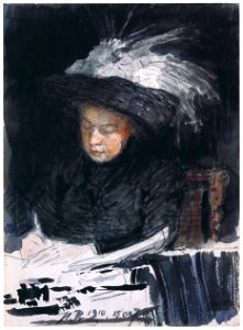 Ilya Repin – Portrait of Nataiya B. Nordman-Severova [from Ilya Repin: Master Works from The State Tretyakov Gallery]. Free illustration for personal and commercial use.