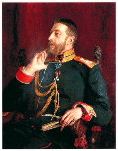 Ilya Repin – Portrait of Grand Duke Konstantin Konstantinovich [from Ilya Repin: Master Works from The State Tretyakov Gallery]. Free illustration for personal and commercial use.
