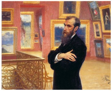 Ilya Repin – Portrait of Pavel M. Tretyakov [from Ilya Repin: Master Works from The State Tretyakov Gallery]. Free illustration for personal and commercial use.