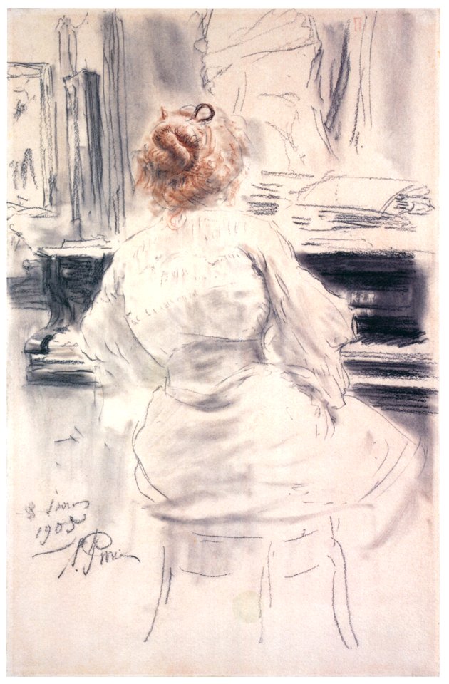 Ilya Repin – At the Piano [from Ilya Repin: Master Works from The State Tretyakov Gallery]