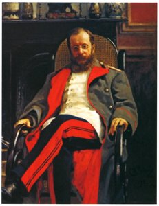 Ilya Repin – Portrait of Composer Cesar Antonovich Cui [from Ilya Repin: Master Works from The State Tretyakov Gallery]. Free illustration for personal and commercial use.
