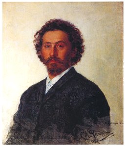 Ilya Repin – Self-portrait [from Ilya Repin: Master Works from The State Tretyakov Gallery]. Free illustration for personal and commercial use.