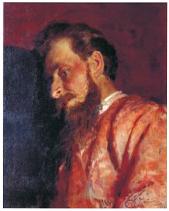 Ilya Repin – Portrait of the Painter Vladimir K. Menk [from Ilya Repin: Master Works from The State Tretyakov Gallery]. Free illustration for personal and commercial use.