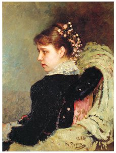 Ilya Repin – Portrait of Tatyana A. Maraontova [from Ilya Repin: Master Works from The State Tretyakov Gallery]. Free illustration for personal and commercial use.