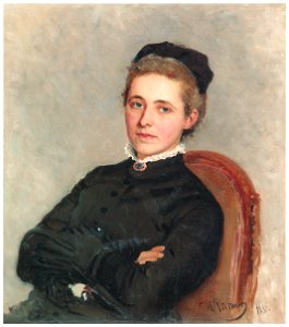 Ilya Repin – Portrait of Yuliya B. Repman [from Ilya Repin: Master Works from The State Tretyakov Gallery]. Free illustration for personal and commercial use.