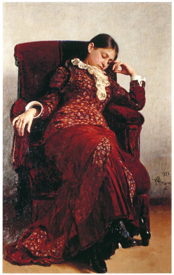 Ilya Repin – “A Rest” Portrait of Vera A Repina, Wife of the Painter [from Ilya Repin: Master Works from The State Tretyakov Gallery]
