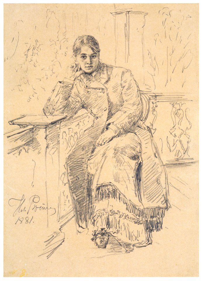 Ilya Repin – Portrait of Yuliya I. Yakub [from Ilya Repin: Master Works from The State Tretyakov Gallery]