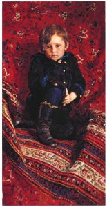 Ilya Repin – Portrait of Yury I. Repin in His Childhood [from Ilya Repin: Master Works from The State Tretyakov Gallery]. Free illustration for personal and commercial use.