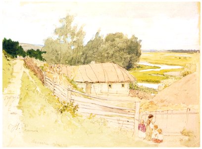 Ilya Repin – The Village of Mokhnachi near Chuguev [from Ilya Repin: Master Works from The State Tretyakov Gallery]. Free illustration for personal and commercial use.