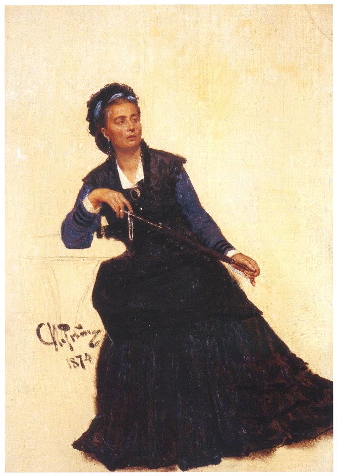 Ilya Repin – Woman Playing with Her Umbrella (Study for A Parisian Cafe) [from Ilya Repin: Master Works from The State Tretyakov Gallery]
