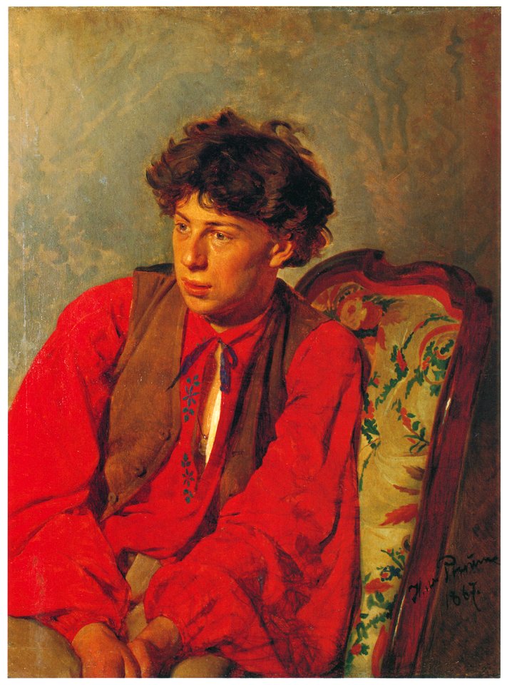 Ilya Repin – Portrait of Vasily E. Repin [from Ilya Repin: Master Works from The State Tretyakov Gallery]. Free illustration for personal and commercial use.