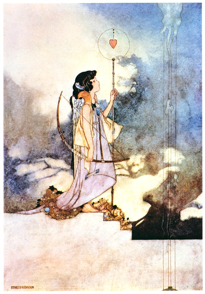 Charles Robinson – In the court of love. (The Songs and Sonnets of William Shakespeare) [from The Fantastic Paintings of Charles & William Heath Robinson]