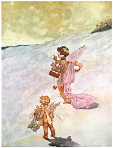 Charles Robinson – Winter [from The Fantastic Paintings of Charles & William Heath Robinson]. Free illustration for personal and commercial use.