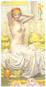 Albert Joseph Moore – Myrtle [from Winthrop Collection of the Fogg Art Museum]. Free illustration for personal and commercial use.