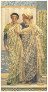 Albert Joseph Moore – Companions [from Winthrop Collection of the Fogg Art Museum]. Free illustration for personal and commercial use.