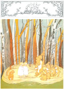 Sibylle von Olfers – Plate 3 [from The Story of the Rabbit Children]. Free illustration for personal and commercial use.
