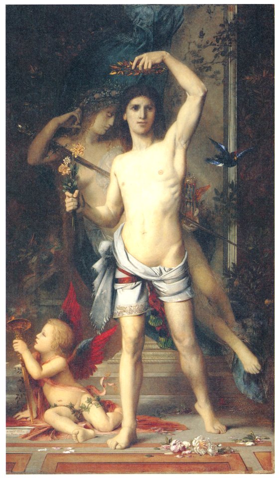 Gustave Moreau – The Young Man and Death [from Winthrop Collection of the Fogg Art Museum]