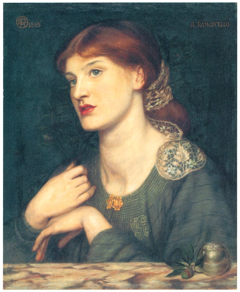 Dante Gabriel Rossetti – II Ramoscello [from Winthrop Collection of the Fogg Art Museum]