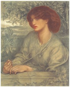 Dante Gabriel Rossetti – Aurea Catena [from Winthrop Collection of the Fogg Art Museum]. Free illustration for personal and commercial use.