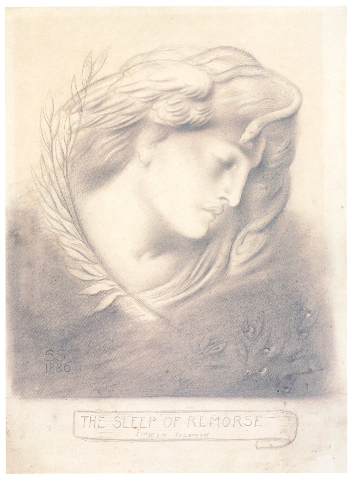 Simeon Solomon – The Sleep of Remorse [from Winthrop Collection of the Fogg Art Museum]