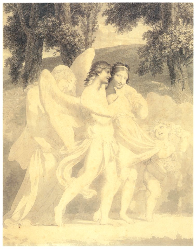 Pierre-Paul Prud’hon – Love Seduces Innocence, Pleasure Leads Them On, Repentance Follows [from Winthrop Collection of the Fogg Art Museum]
