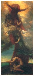 George Frederic Watts – The Denunciation of Adam and Eve [from Winthrop Collection of the Fogg Art Museum]. Free illustration for personal and commercial use.