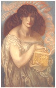Dante Gabriel Rossetti – Pandora [from Winthrop Collection of the Fogg Art Museum]. Free illustration for personal and commercial use.
