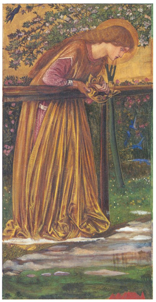 Edward Burne-Jones – The Blessed Damozel [from Winthrop Collection of the Fogg Art Museum]. Free illustration for personal and commercial use.