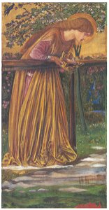 Edward Burne-Jones – The Blessed Damozel [from Winthrop Collection of the Fogg Art Museum]. Free illustration for personal and commercial use.