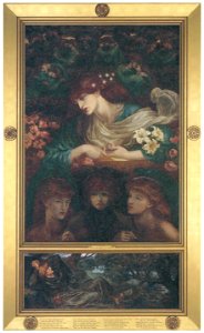Dante Gabriel Rossetti – The Blessed Damozel [from Winthrop Collection of the Fogg Art Museum]. Free illustration for personal and commercial use.
