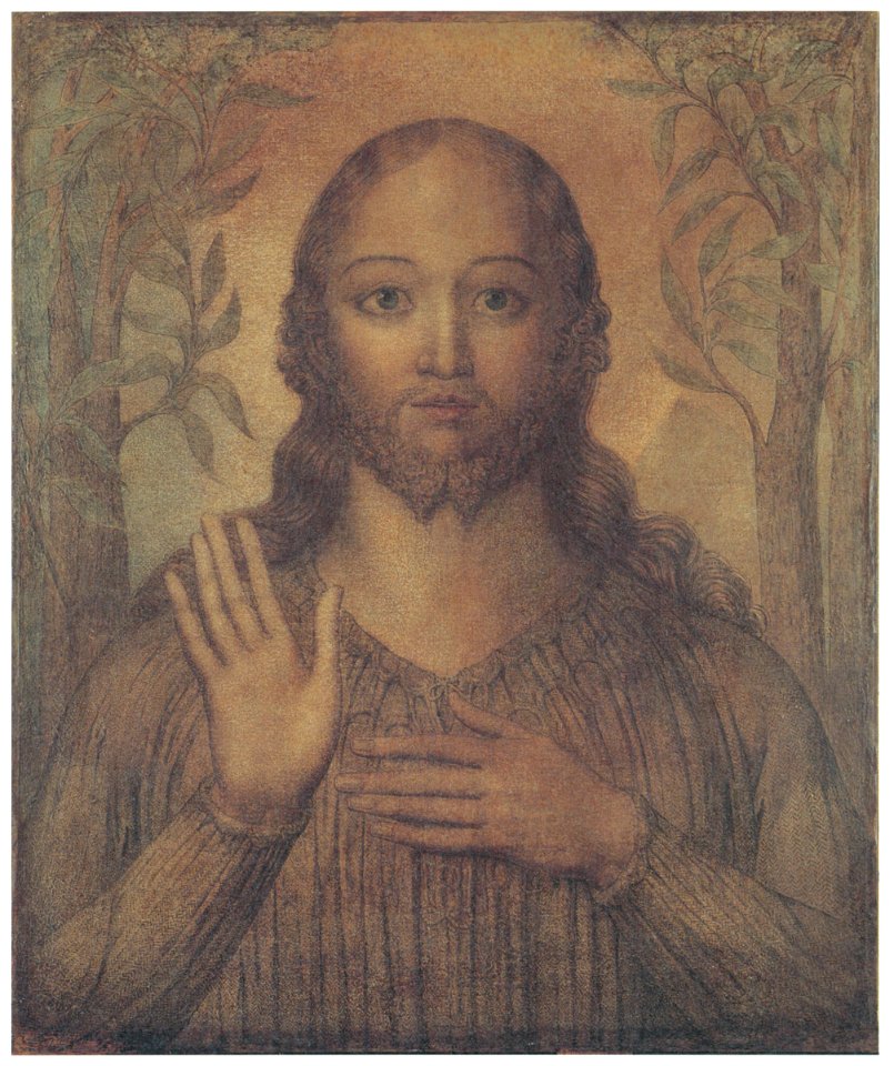 William Blake – Christ Blessing [from Winthrop Collection of the Fogg Art Museum]