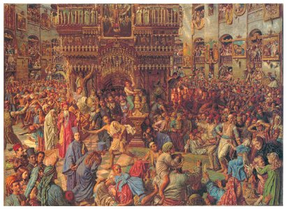 William Holman Hunt – The Miracle of the Sacred Fire, Church of the Holy Sepulchre [from Winthrop Collection of the Fogg Art Museum]. Free illustration for personal and commercial use.