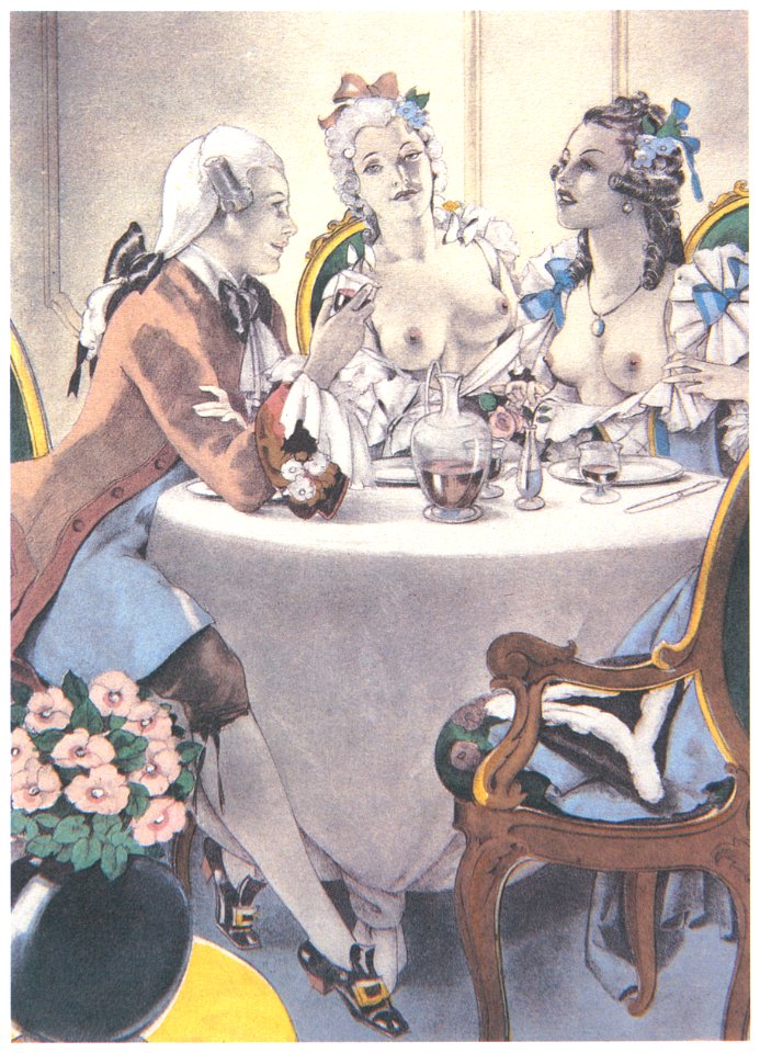 Umberto Brunelleschi – Tavola per Mémoires di G.G. Casanova 8 [from Umberto Brunelleschi Illustrazioni 1930-1949]