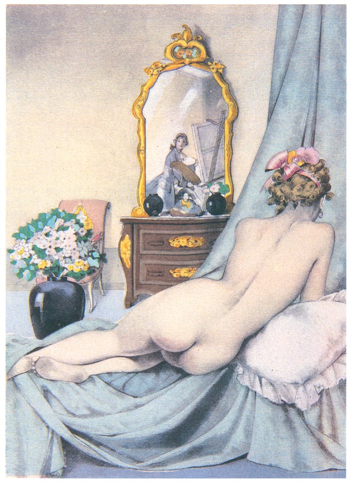 Umberto Brunelleschi – Tavola per Mémoires di G.G. Casanova 6 [from Umberto Brunelleschi Illustrazioni 1930-1949]