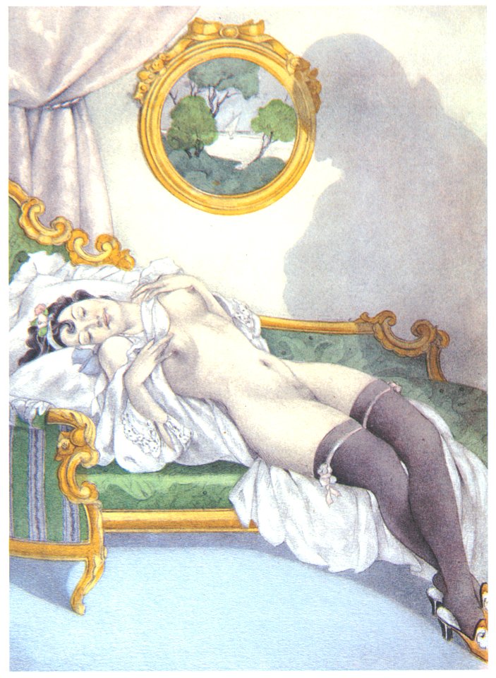 Umberto Brunelleschi – Tavola per Mémoires di G.G. Casanova 4 [from Umberto Brunelleschi Illustrazioni 1930-1949]