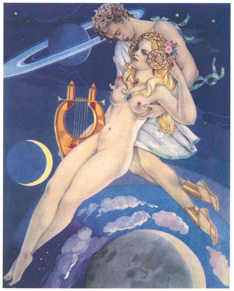 Umberto Brunelleschi – Tavola per Les Baisers di Dorat 3 [from Umberto Brunelleschi Illustrazioni 1930-1949]
