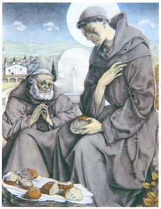 Umberto Brunelleschi – Tavola per Les Petites Fleurs de Saint Frangois d’Assise [from Umberto Brunelleschi Illustrazioni 1930-1949]