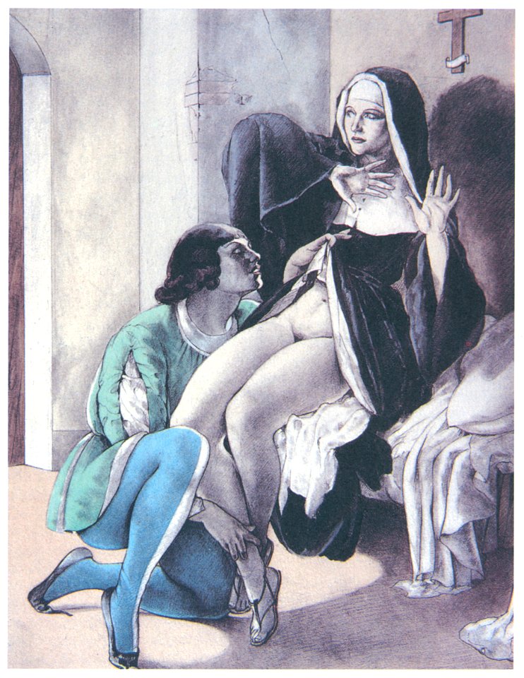 Umberto Brunelleschi – Tavola per Les Contes de Boccace 4 [from Umberto Brunelleschi Illustrazioni 1930-1949]