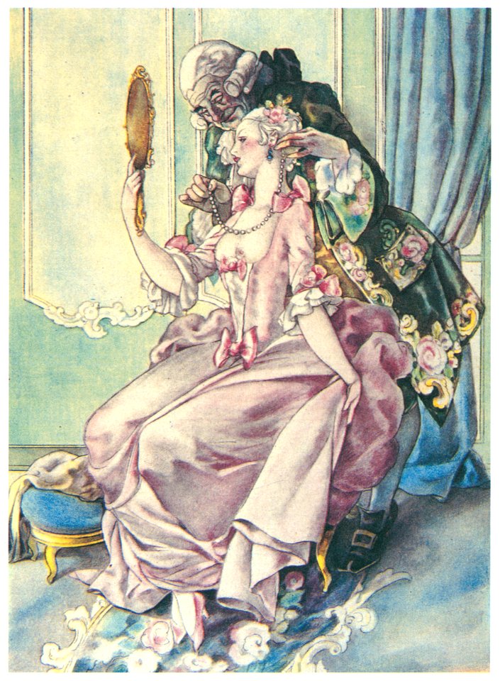 Umberto Brunelleschi – Tavola per Histoire du Chevalier des Grieux et de Manon Lescaut di A. F. Prévost 1 [from Umberto Brunelleschi Illustrazioni 1930-1949]