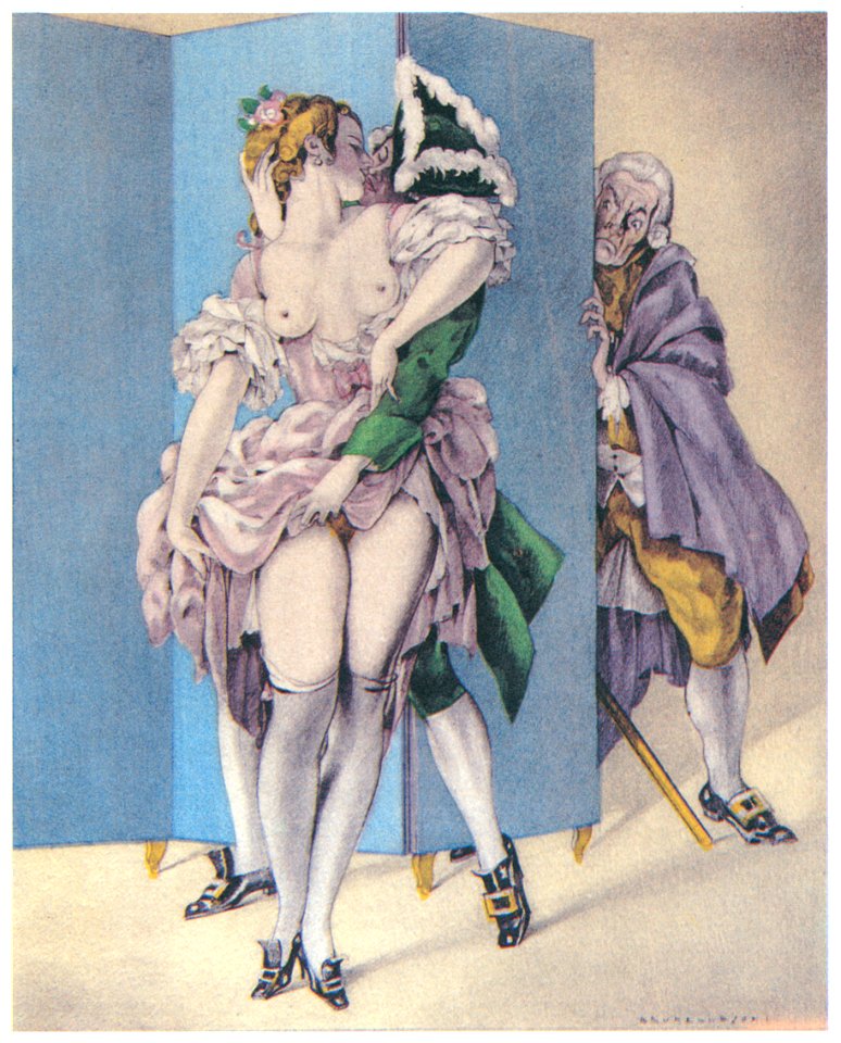 Umberto Brunelleschi – Tavola per Candide di Voltaire [from Umberto Brunelleschi Illustrazioni 1930-1949]