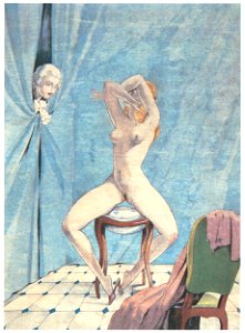 Umberto Brunelleschi – Tavola per La Legon d’Amour dans un Parc di R. Boylesve [from Umberto Brunelleschi Illustrazioni 1930-1949]. Free illustration for personal and commercial use.