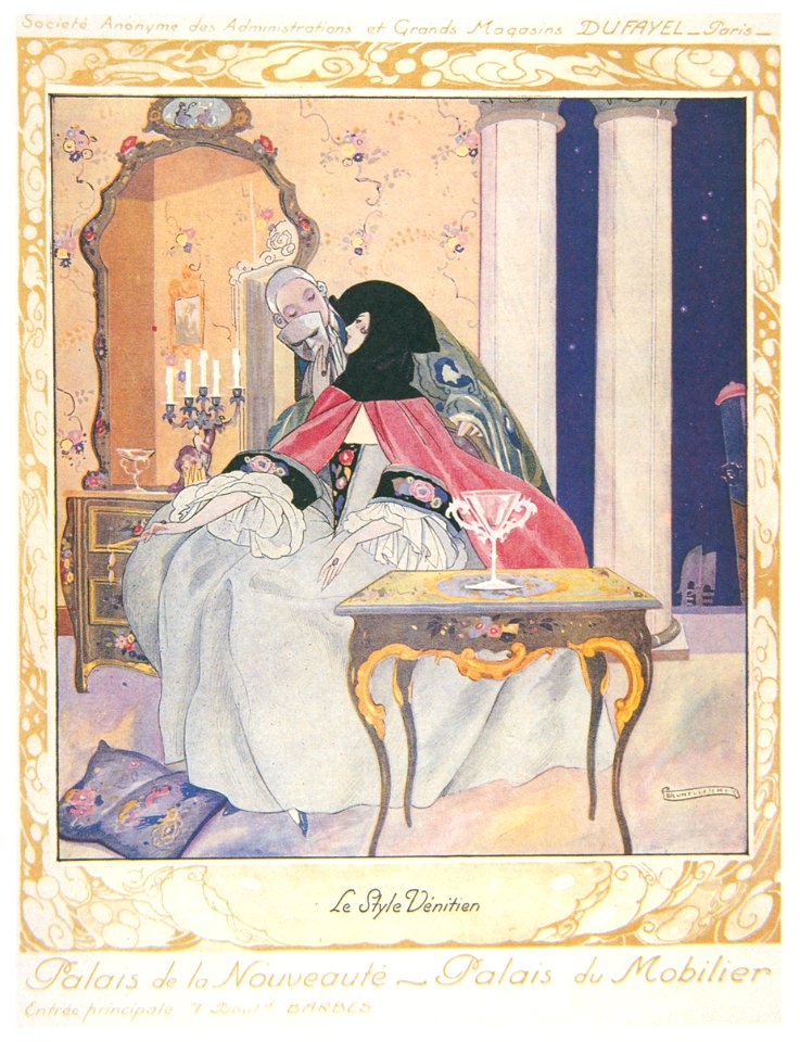 Umberto Brunelleschi – Tavola per L’Ameublement au Palais de la Nouveauté [from Umberto Brunelleschi Illustrazioni 1930-1949]