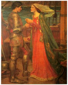 John William Waterhouse – Tristram and Isolde [from J.W. Waterhouse]. Free illustration for personal and commercial use.